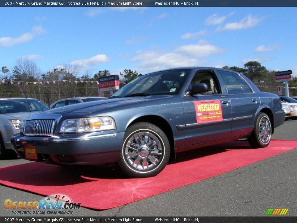 2007 Mercury Grand Marquis GS Norsea Blue Metallic / Medium Light Stone Photo #1