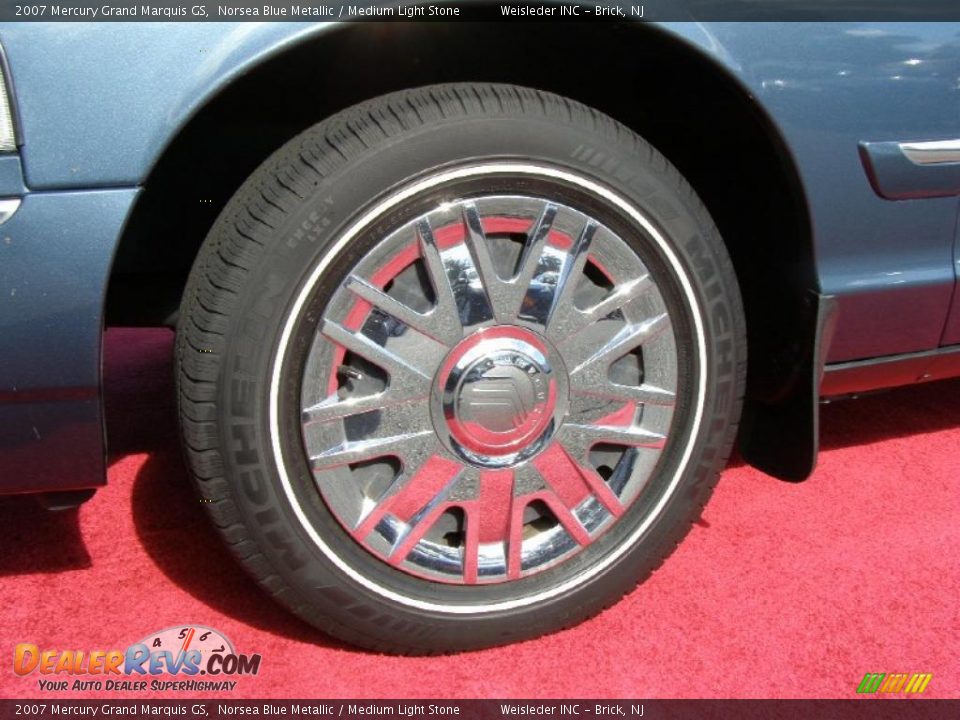 2007 Mercury Grand Marquis GS Norsea Blue Metallic / Medium Light Stone Photo #3