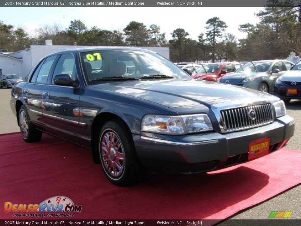 2007 Mercury Grand Marquis GS Norsea Blue Metallic / Medium Light Stone Photo #5