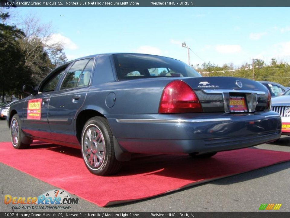 2007 Mercury Grand Marquis GS Norsea Blue Metallic / Medium Light Stone Photo #8