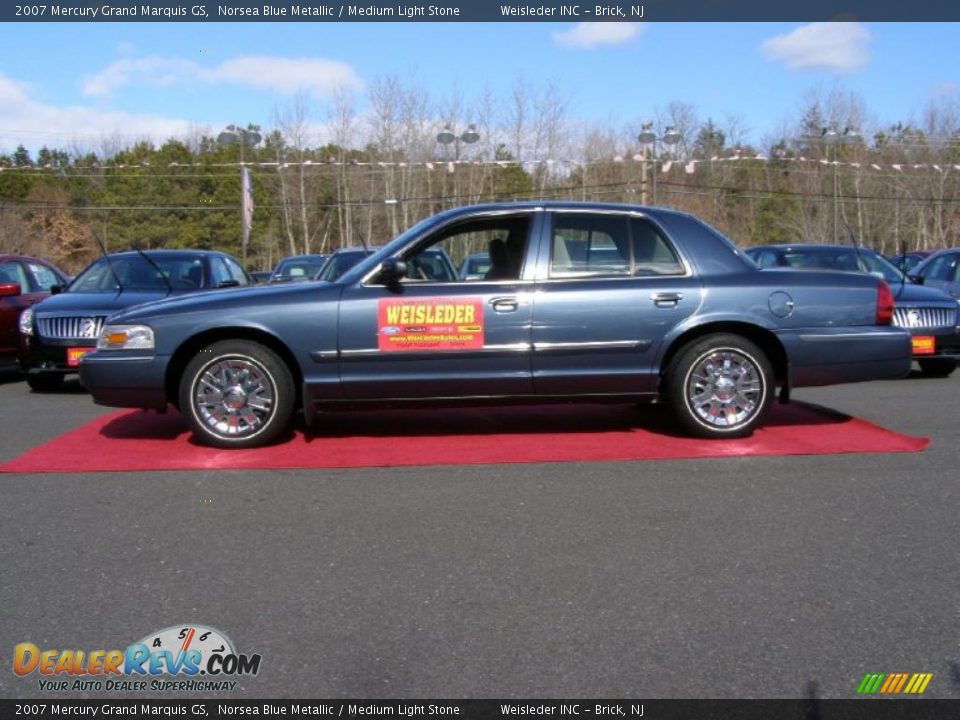 2007 Mercury Grand Marquis GS Norsea Blue Metallic / Medium Light Stone Photo #9
