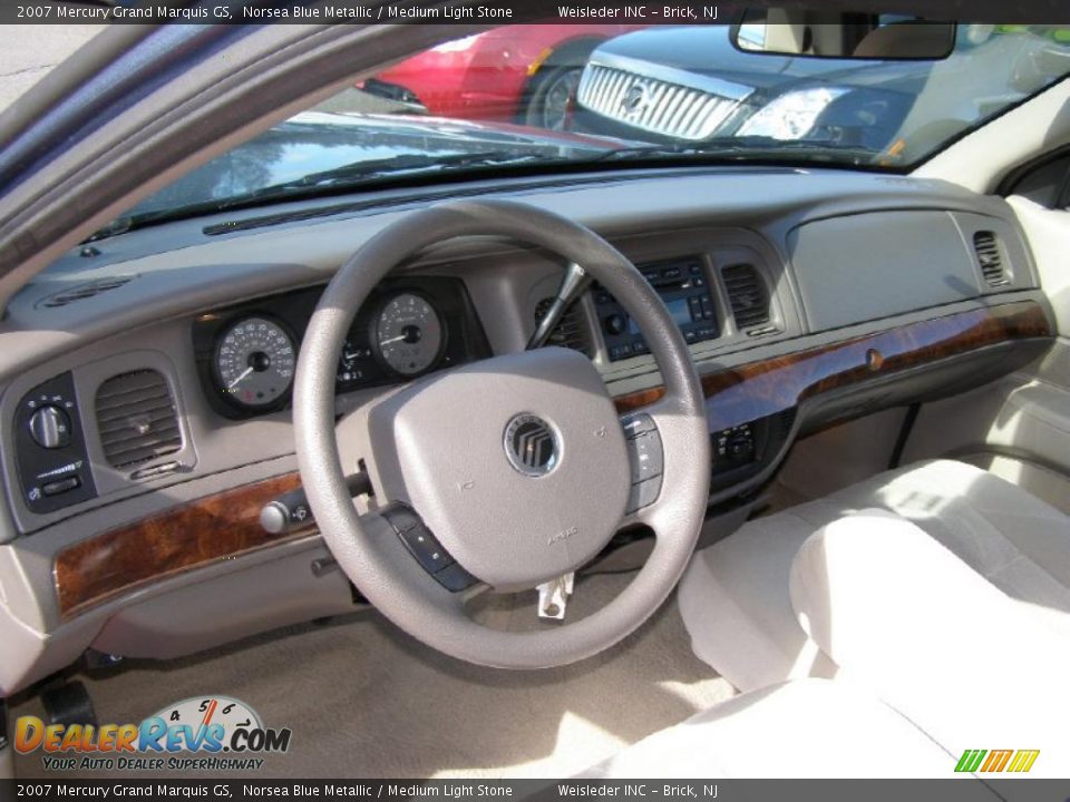 2007 Mercury Grand Marquis GS Norsea Blue Metallic / Medium Light Stone Photo #10