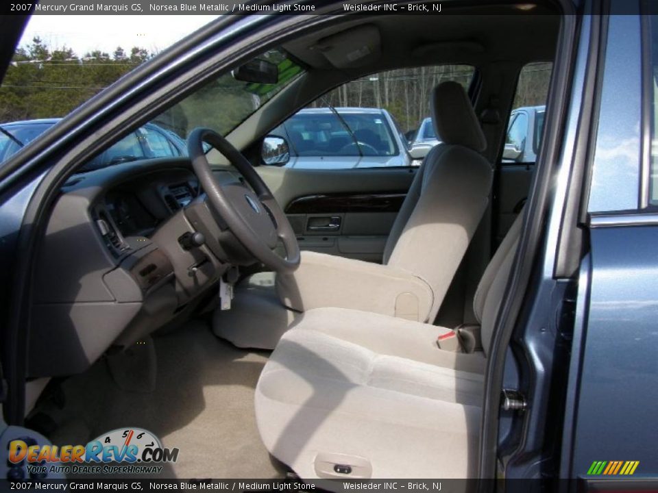 2007 Mercury Grand Marquis GS Norsea Blue Metallic / Medium Light Stone Photo #12