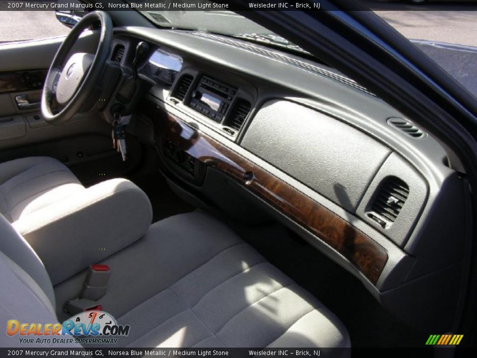 2007 Mercury Grand Marquis GS Norsea Blue Metallic / Medium Light Stone Photo #21