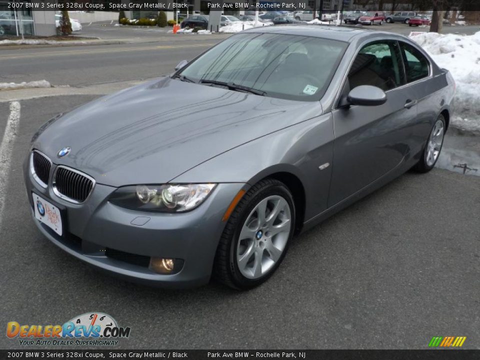 2007 BMW 3 Series 328xi Coupe Space Gray Metallic / Black Photo #10