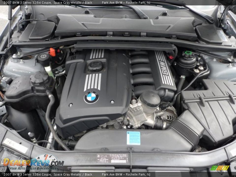 2007 BMW 3 Series 328xi Coupe Space Gray Metallic / Black Photo #24