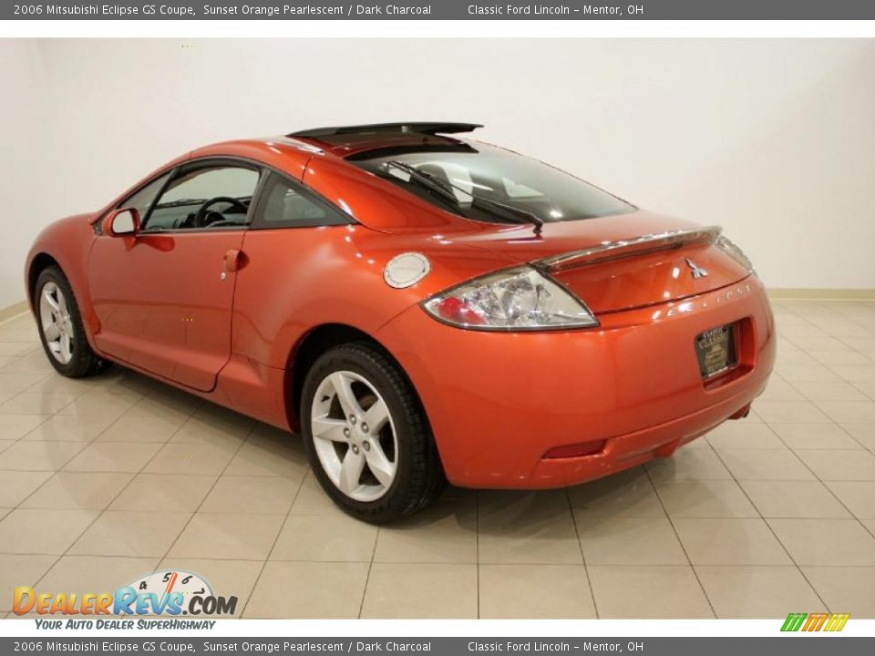2006 Mitsubishi Eclipse GS Coupe Sunset Orange Pearlescent / Dark Charcoal Photo #6