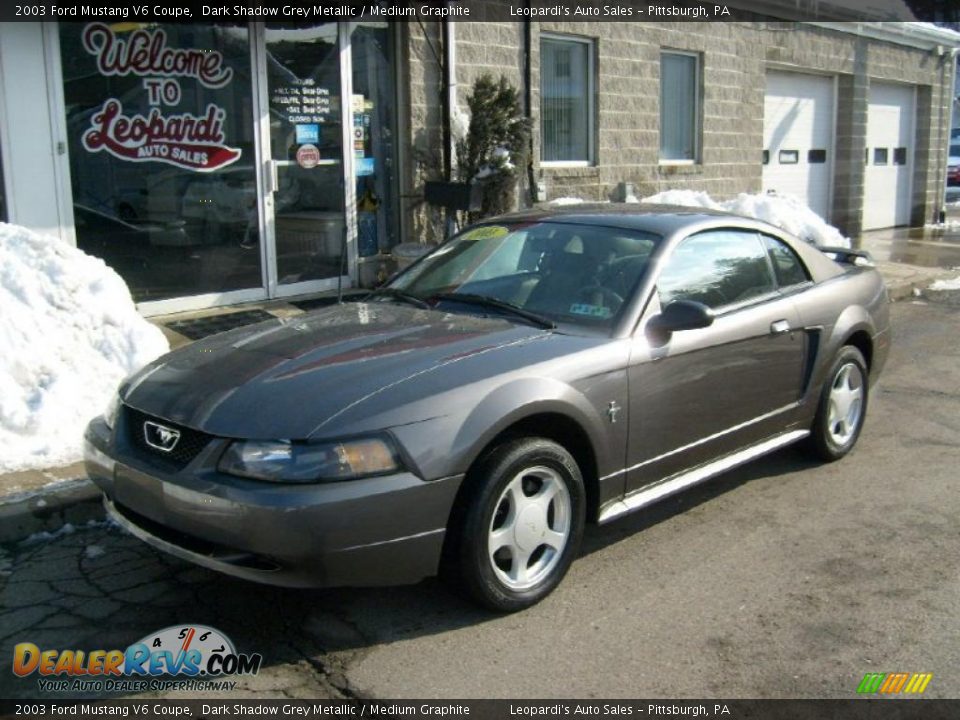 2003 Ford Mustang V6 Coupe Dark Shadow Grey Metallic / Medium Graphite Photo #1