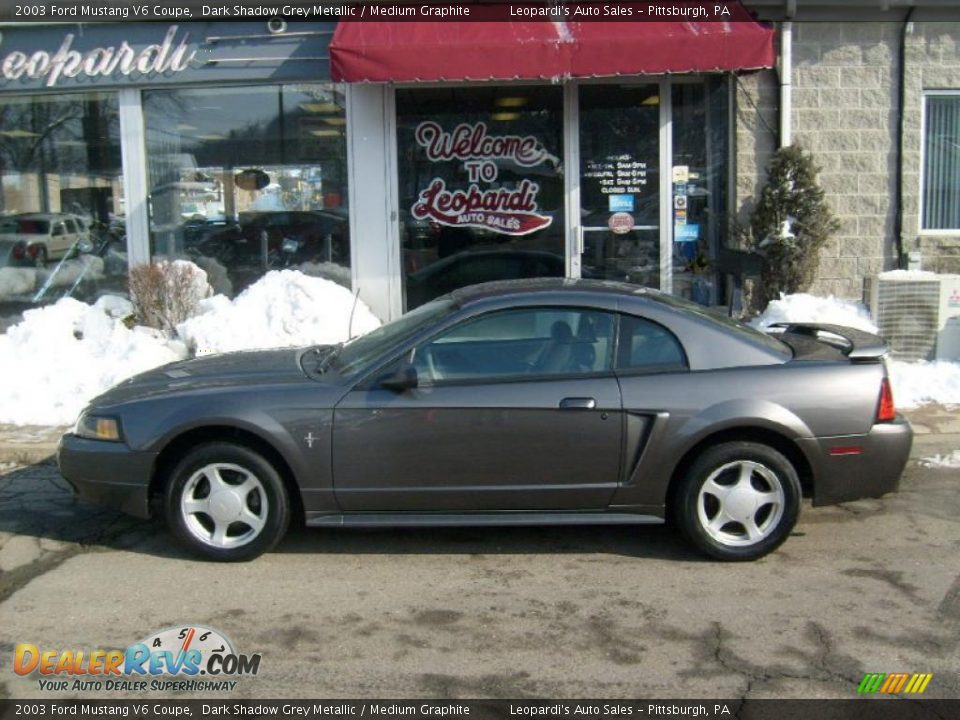 2003 Ford Mustang V6 Coupe Dark Shadow Grey Metallic / Medium Graphite Photo #2