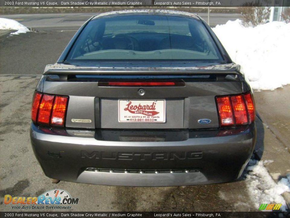 2003 Ford Mustang V6 Coupe Dark Shadow Grey Metallic / Medium Graphite Photo #4