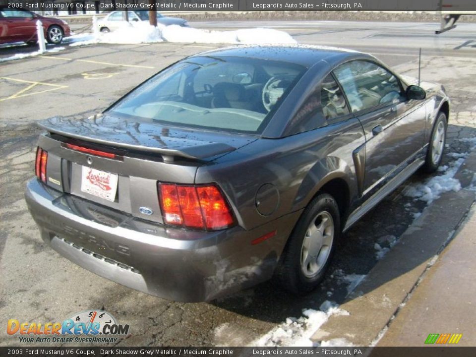 2003 Ford Mustang V6 Coupe Dark Shadow Grey Metallic / Medium Graphite Photo #5