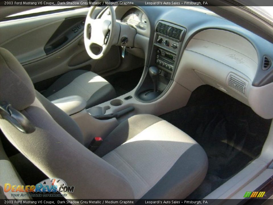 2003 Ford Mustang V6 Coupe Dark Shadow Grey Metallic / Medium Graphite Photo #12