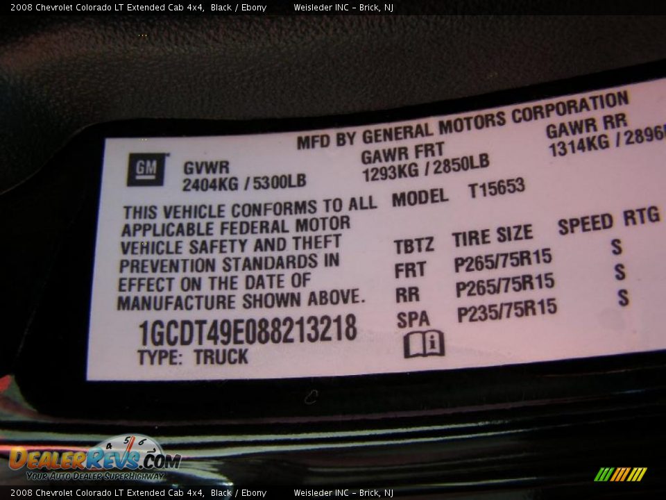 2008 Chevrolet Colorado LT Extended Cab 4x4 Black / Ebony Photo #14