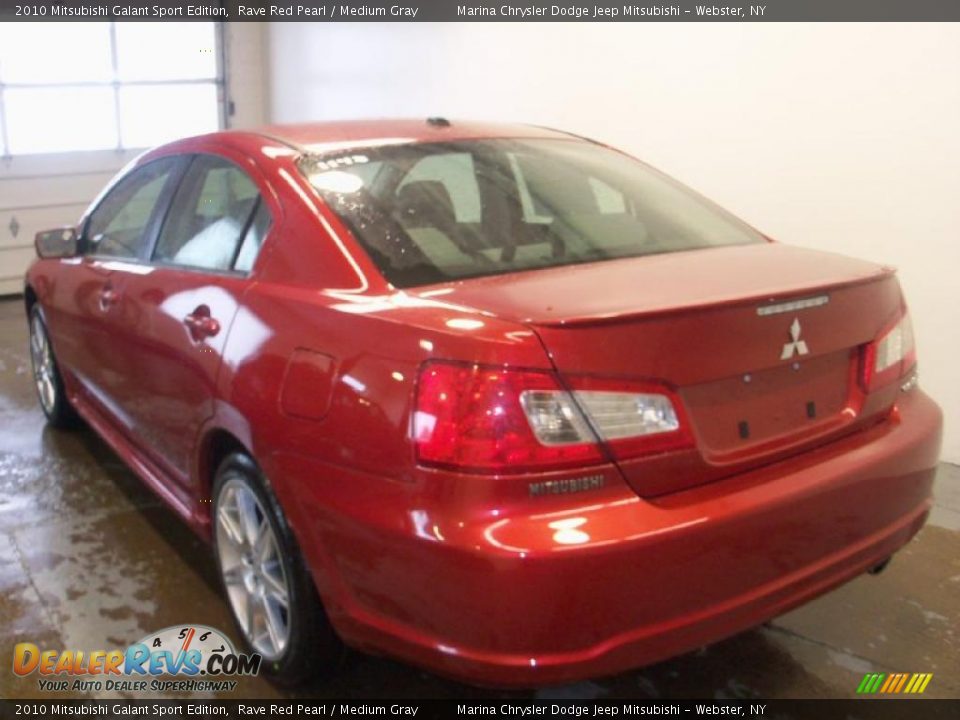 2010 Mitsubishi Galant Sport Edition Rave Red Pearl / Medium Gray Photo #7