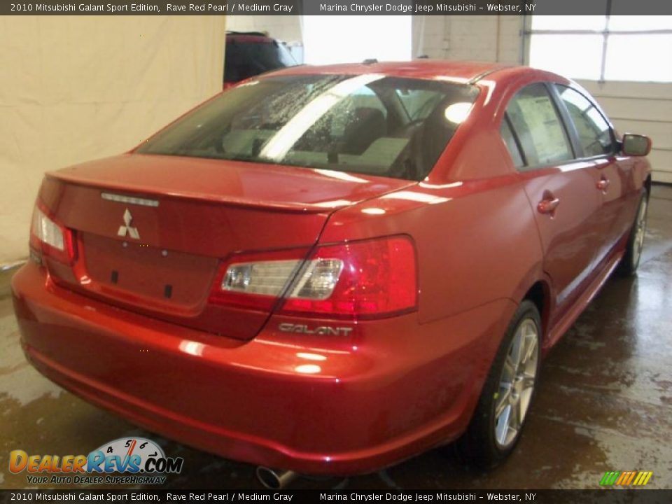 2010 Mitsubishi Galant Sport Edition Rave Red Pearl / Medium Gray Photo #9