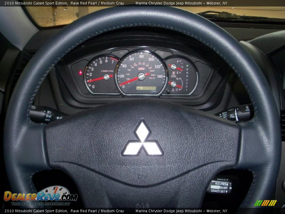 2010 Mitsubishi Galant Sport Edition Rave Red Pearl / Medium Gray Photo #26