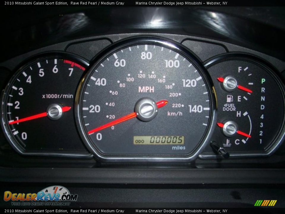 2010 Mitsubishi Galant Sport Edition Rave Red Pearl / Medium Gray Photo #27