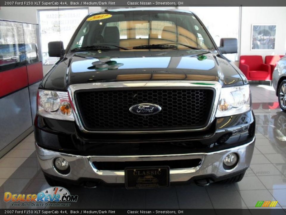 2007 Ford F150 XLT SuperCab 4x4 Black / Medium/Dark Flint Photo #5