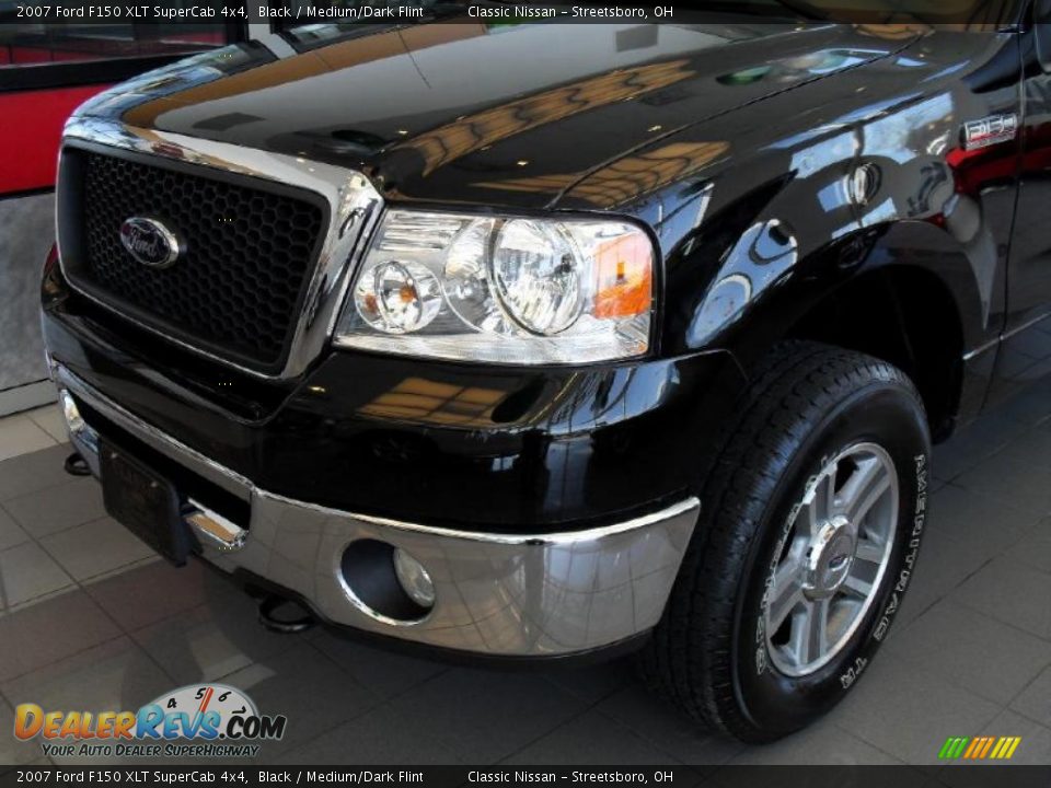 2007 Ford F150 XLT SuperCab 4x4 Black / Medium/Dark Flint Photo #6