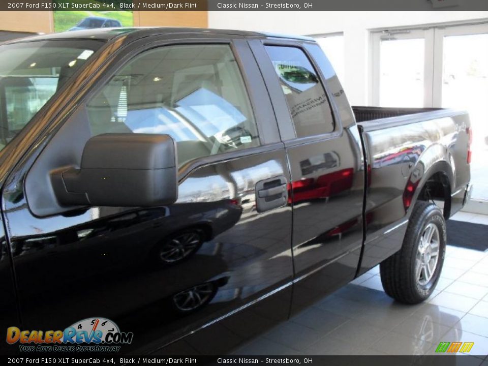 2007 Ford F150 XLT SuperCab 4x4 Black / Medium/Dark Flint Photo #7