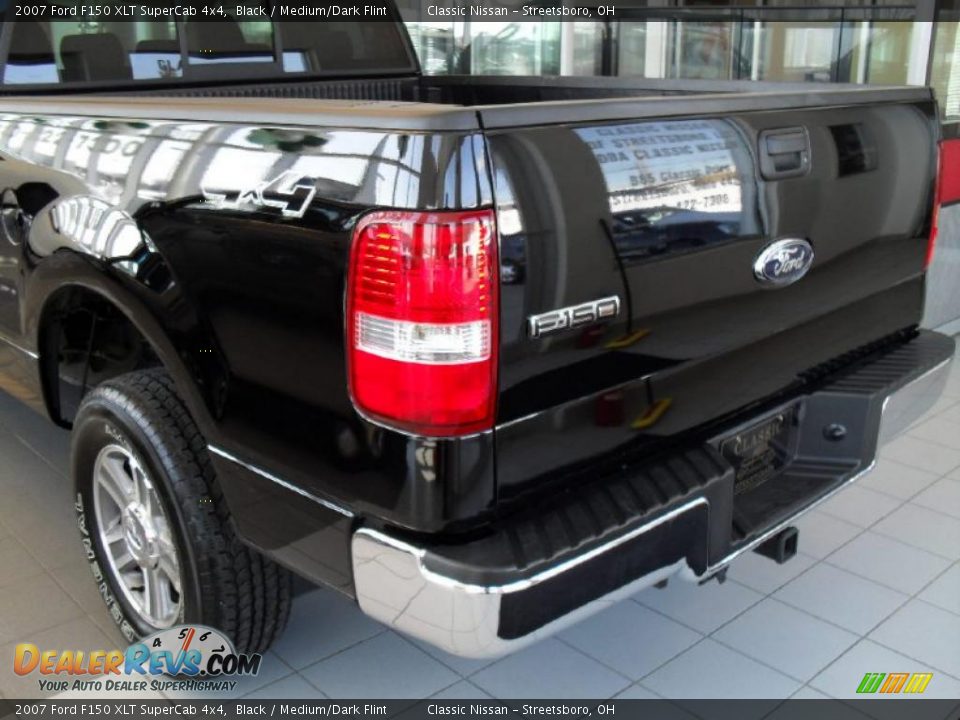 2007 Ford F150 XLT SuperCab 4x4 Black / Medium/Dark Flint Photo #8