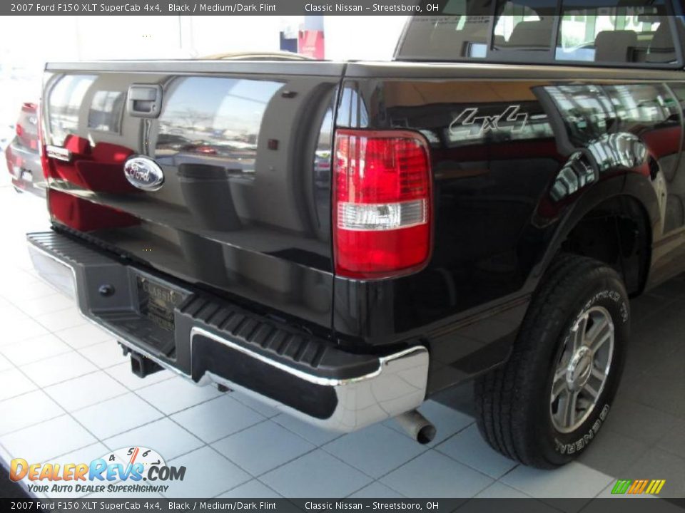 2007 Ford F150 XLT SuperCab 4x4 Black / Medium/Dark Flint Photo #9