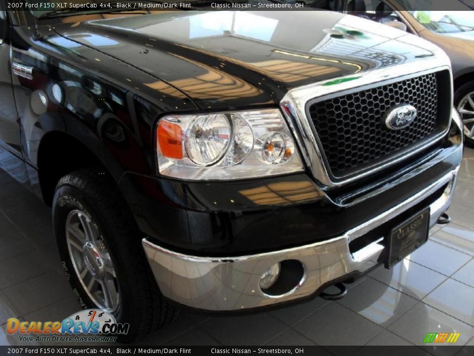 2007 Ford F150 XLT SuperCab 4x4 Black / Medium/Dark Flint Photo #11