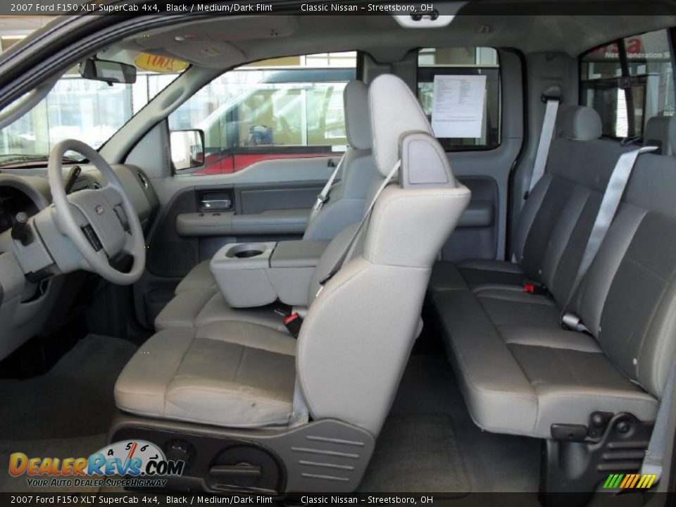 2007 Ford F150 XLT SuperCab 4x4 Black / Medium/Dark Flint Photo #12