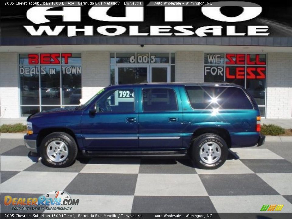 2005 Chevrolet Suburban 1500 LT 4x4 Bermuda Blue Metallic / Tan/Neutral Photo #1
