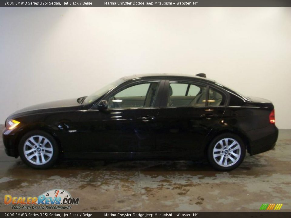 2006 BMW 3 Series 325i Sedan Jet Black / Beige Photo #7