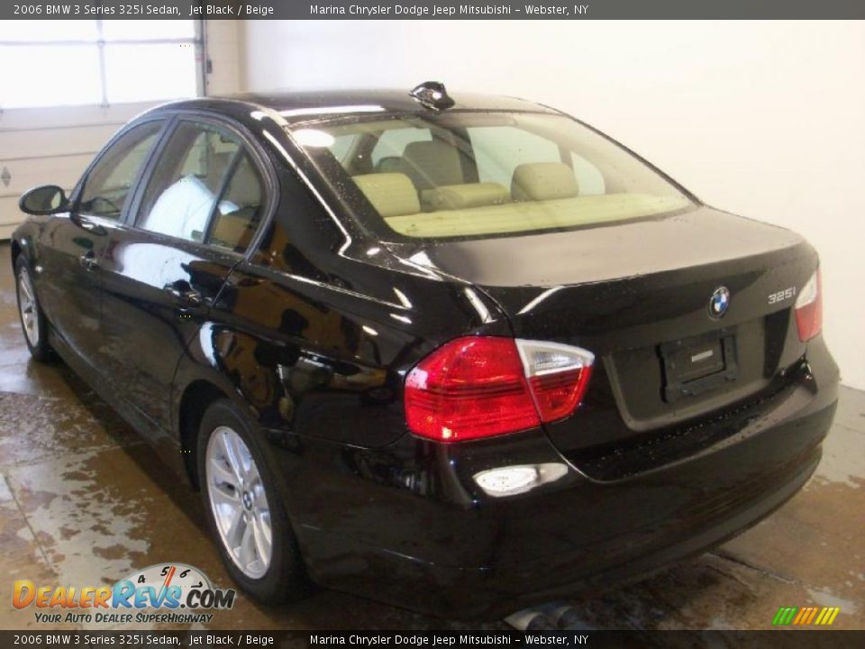2006 BMW 3 Series 325i Sedan Jet Black / Beige Photo #8