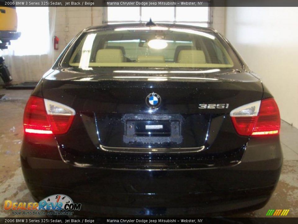 2006 BMW 3 Series 325i Sedan Jet Black / Beige Photo #9