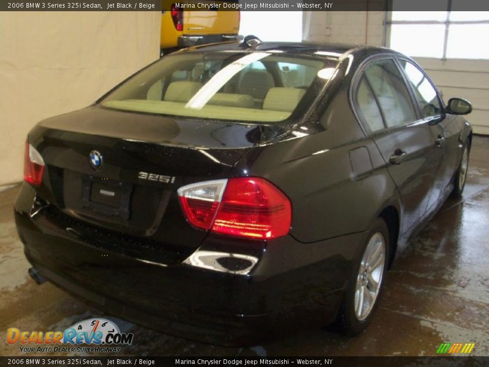 2006 BMW 3 Series 325i Sedan Jet Black / Beige Photo #10