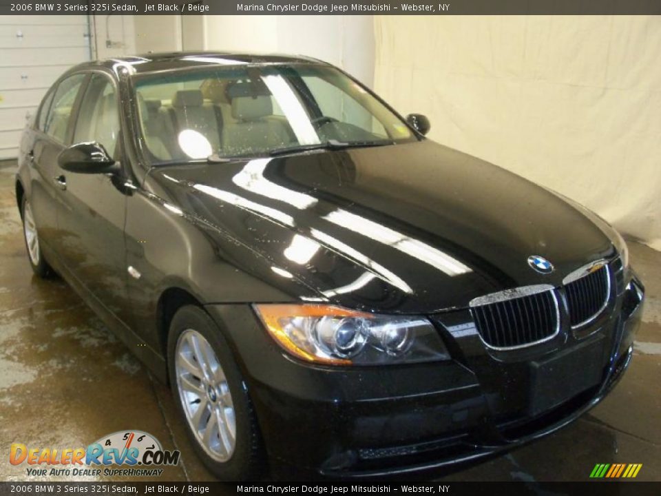 2006 BMW 3 Series 325i Sedan Jet Black / Beige Photo #11