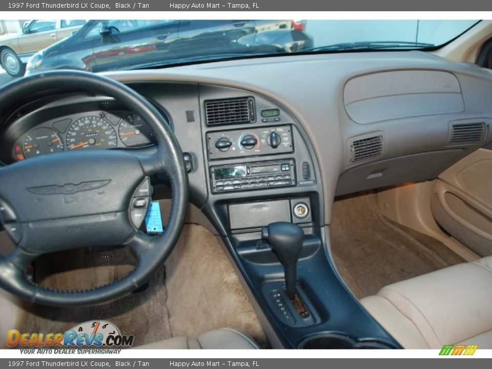1997 Ford Thunderbird LX Coupe Black / Tan Photo #12