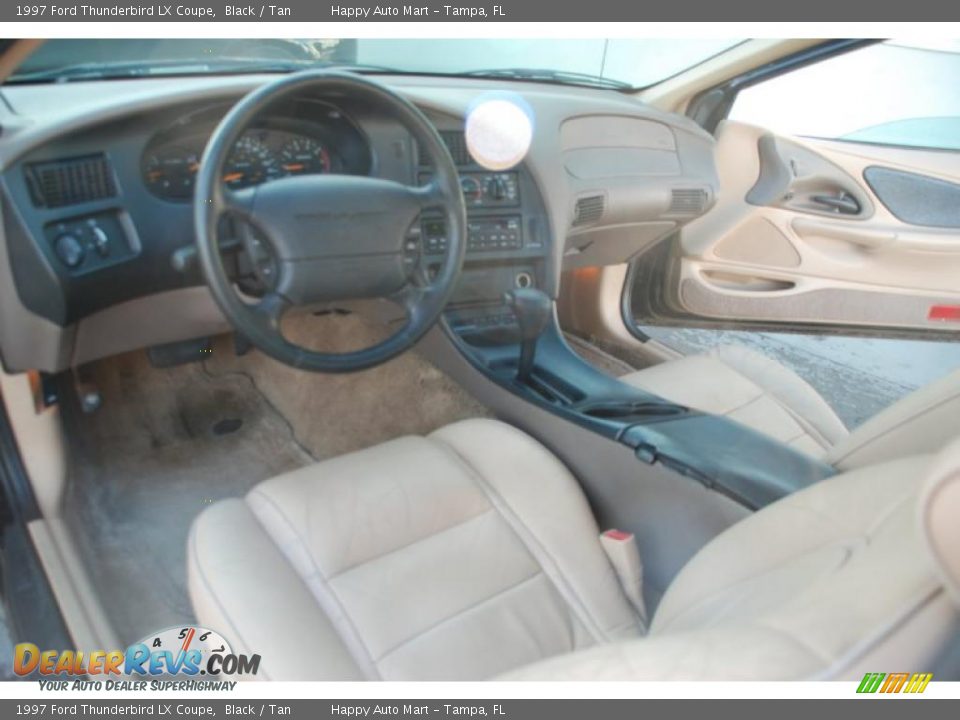 1997 Ford Thunderbird LX Coupe Black / Tan Photo #13