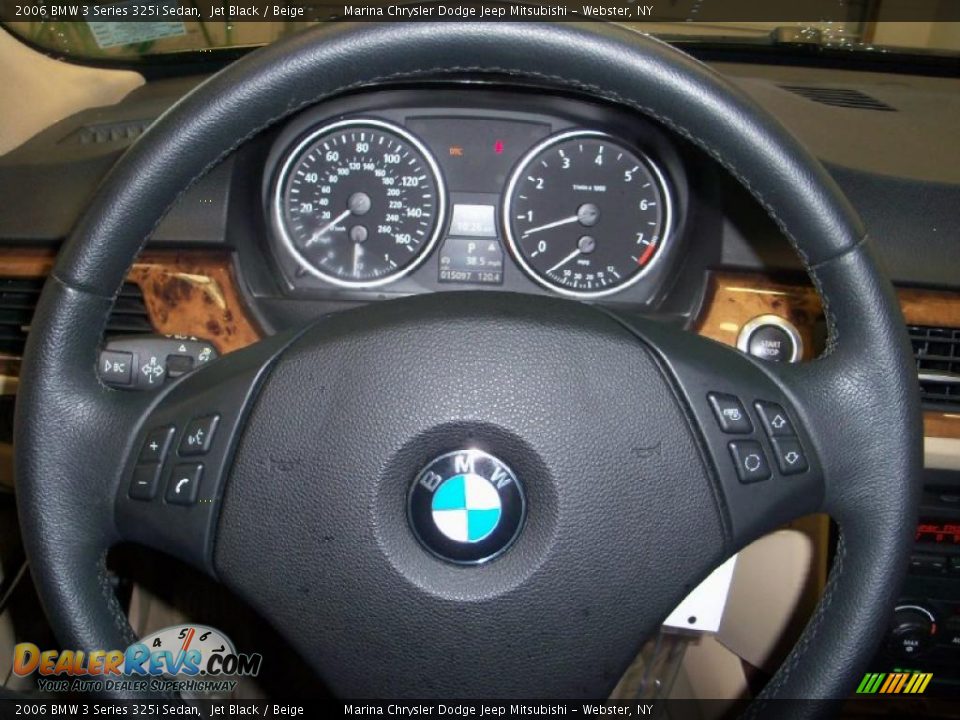 2006 BMW 3 Series 325i Sedan Jet Black / Beige Photo #27