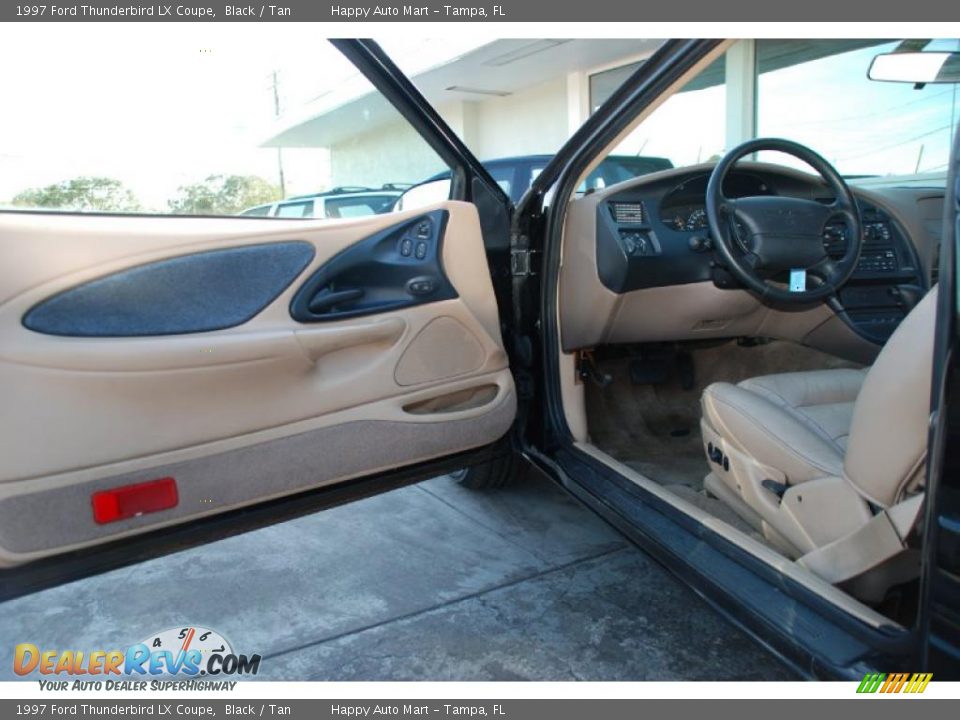 1997 Ford Thunderbird LX Coupe Black / Tan Photo #18