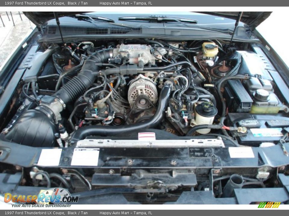 1997 Ford Thunderbird LX Coupe Black / Tan Photo #24