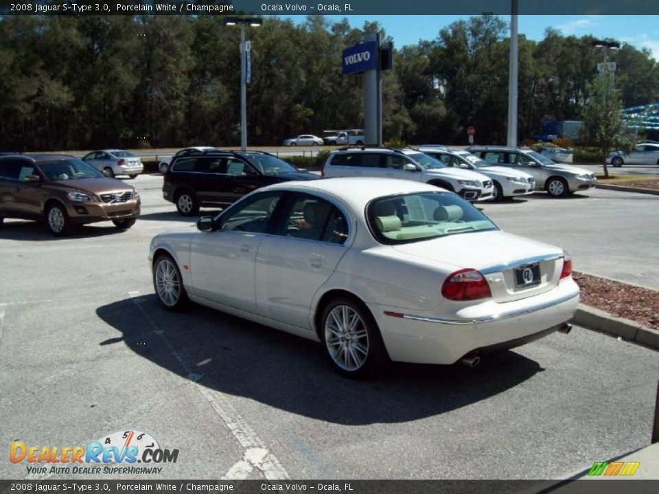 2008 Jaguar S-Type 3.0 Porcelain White / Champagne Photo #6