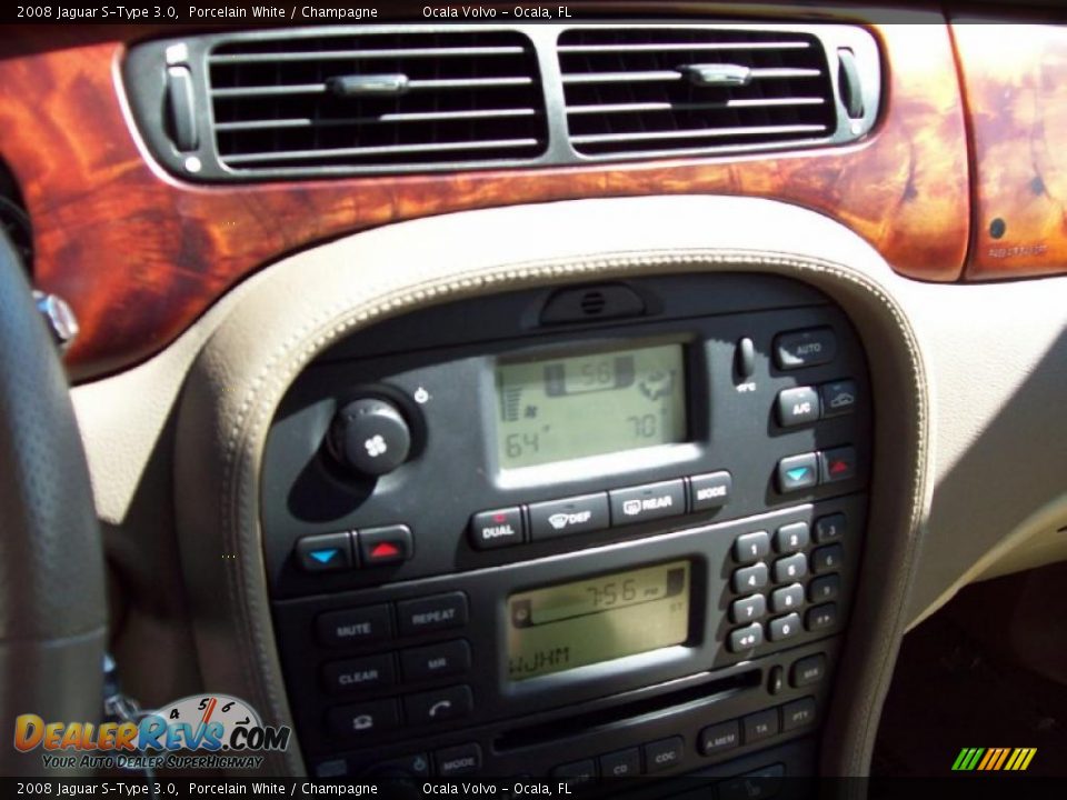 2008 Jaguar S-Type 3.0 Porcelain White / Champagne Photo #16