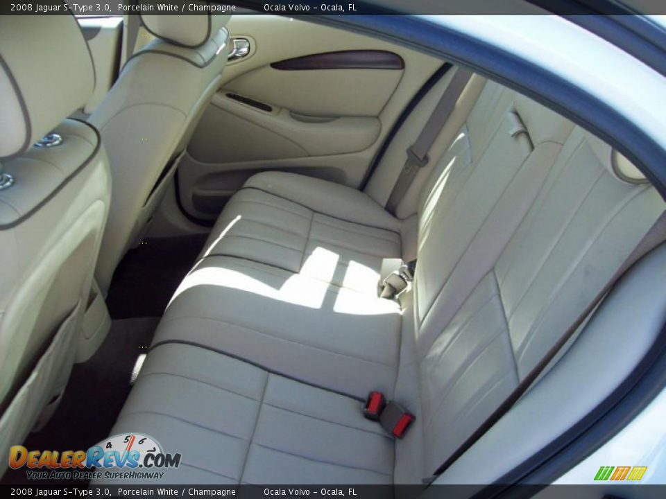 2008 Jaguar S-Type 3.0 Porcelain White / Champagne Photo #17