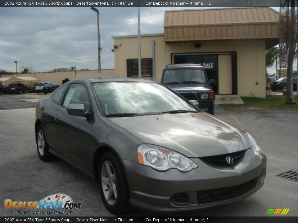 2002 Acura RSX Type S Sports Coupe Desert Silver Metallic / Titanium Photo #1