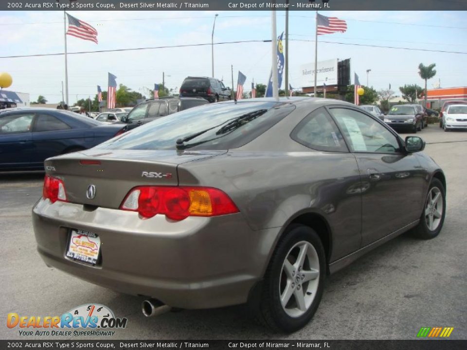 2002 Acura RSX Type S Sports Coupe Desert Silver Metallic / Titanium Photo #3