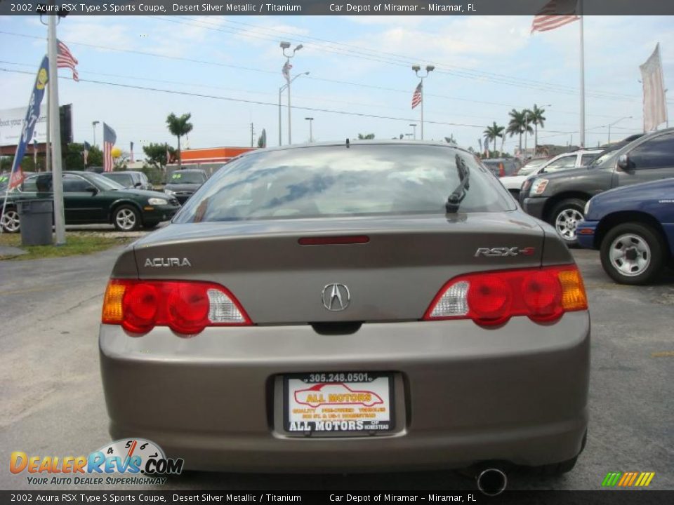 2002 Acura RSX Type S Sports Coupe Desert Silver Metallic / Titanium Photo #4