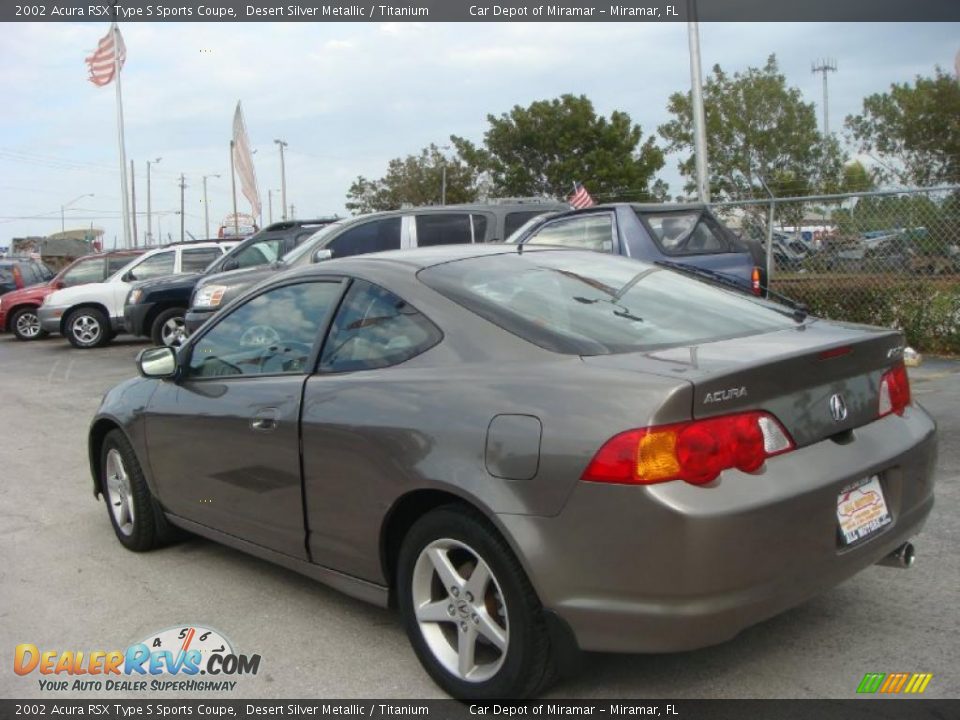 2002 Acura RSX Type S Sports Coupe Desert Silver Metallic / Titanium Photo #5