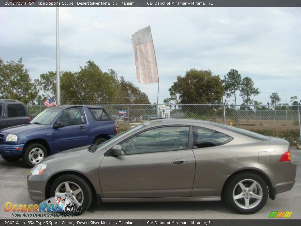 2002 Acura RSX Type S Sports Coupe Desert Silver Metallic / Titanium Photo #6