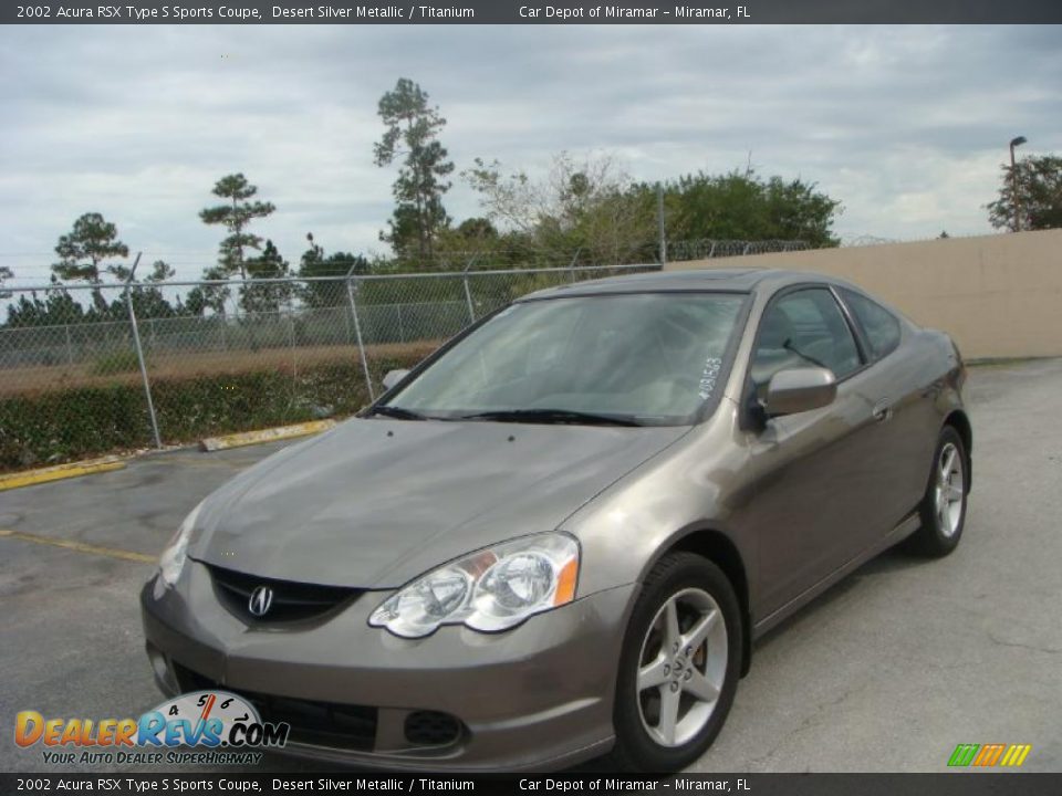 2002 Acura RSX Type S Sports Coupe Desert Silver Metallic / Titanium Photo #7