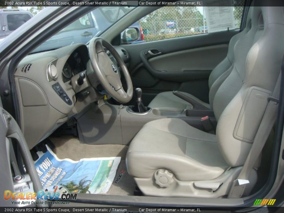 2002 Acura RSX Type S Sports Coupe Desert Silver Metallic / Titanium Photo #10