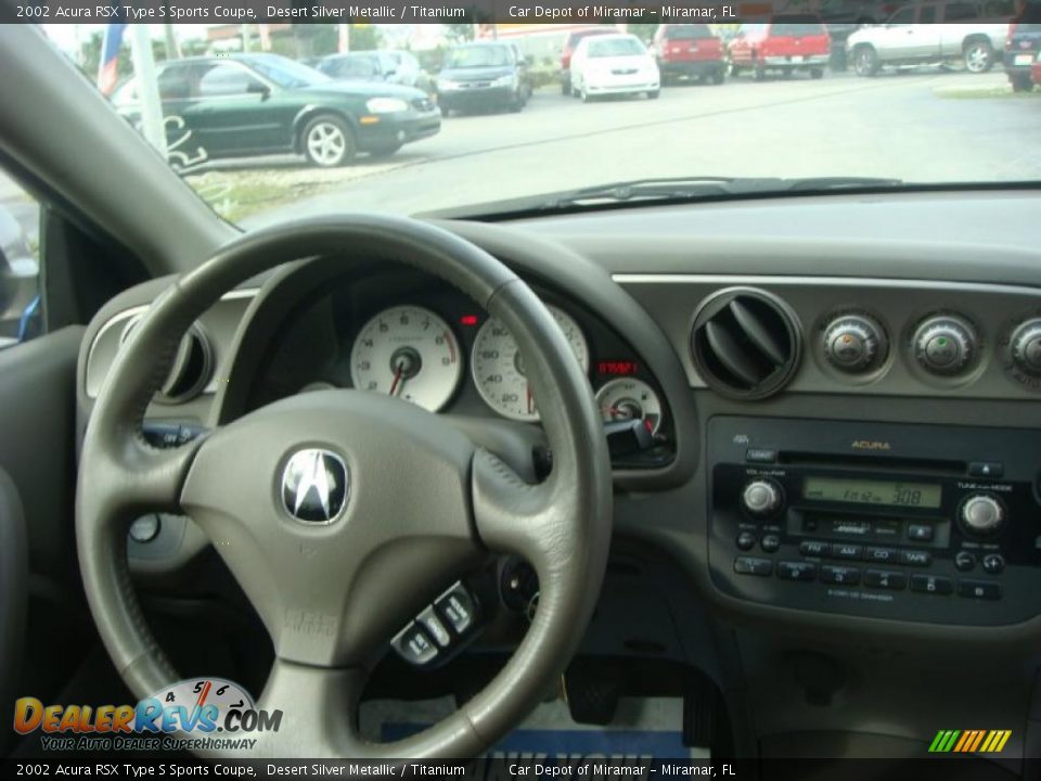 2002 Acura RSX Type S Sports Coupe Desert Silver Metallic / Titanium Photo #15